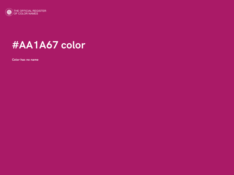 #AA1A67 color image