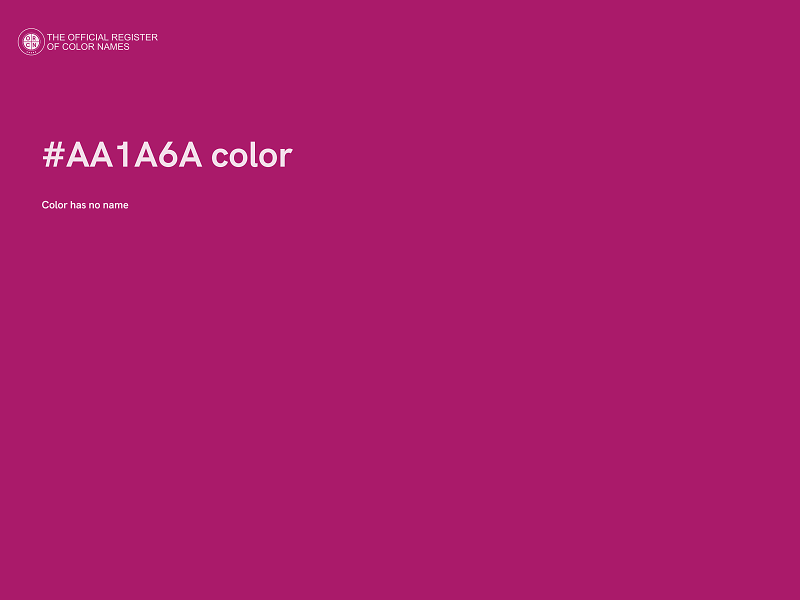 #AA1A6A color image