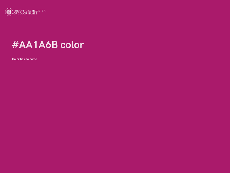 #AA1A6B color image