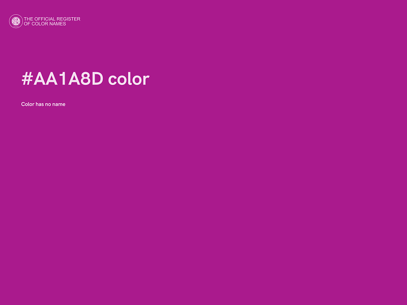 #AA1A8D color image