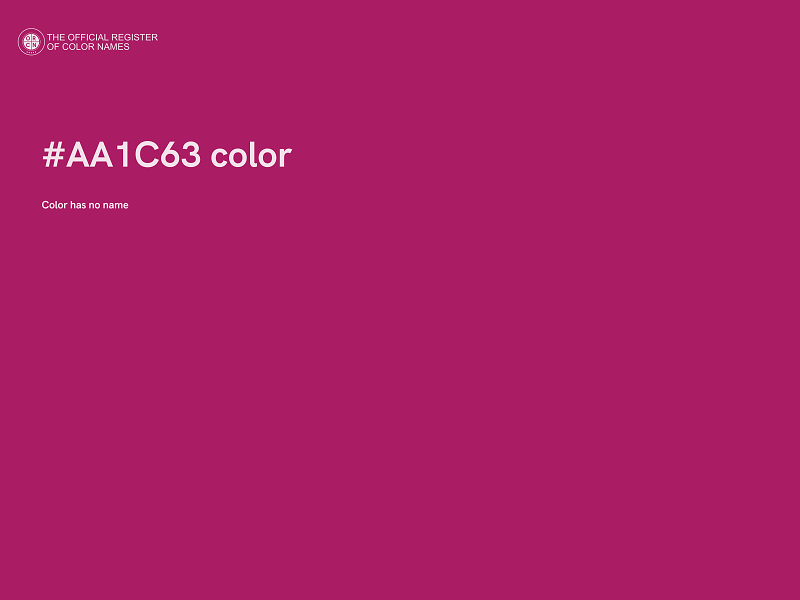 #AA1C63 color image