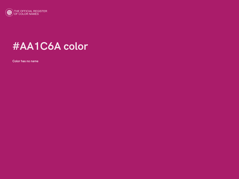 #AA1C6A color image