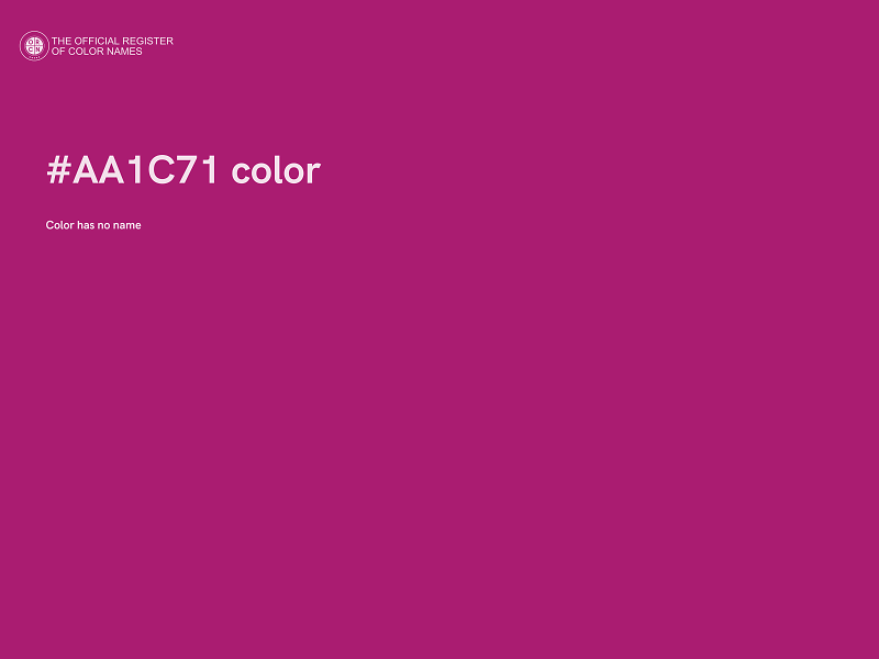 #AA1C71 color image