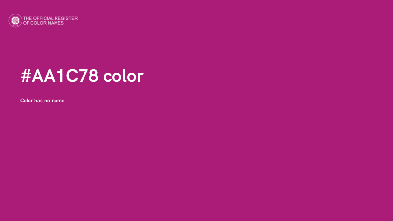 #AA1C78 color image