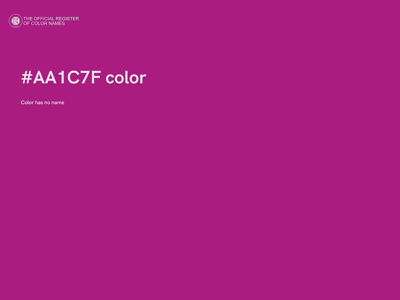 #AA1C7F color image