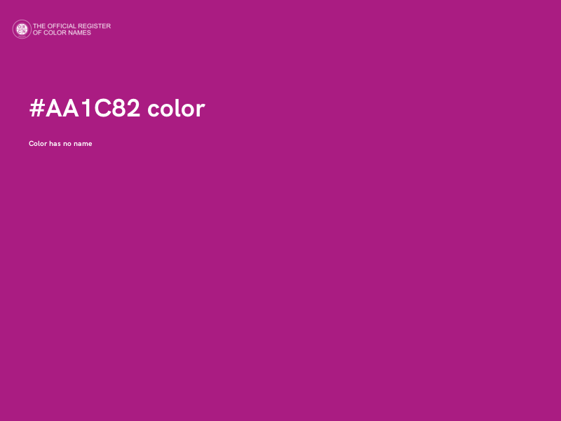 #AA1C82 color image