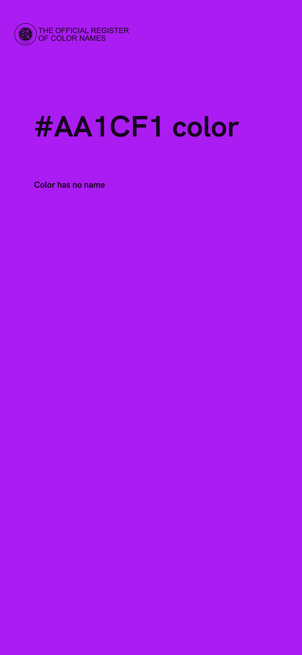 #AA1CF1 color image
