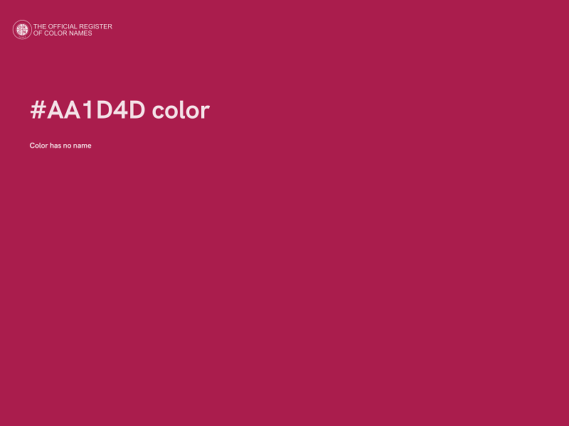#AA1D4D color image