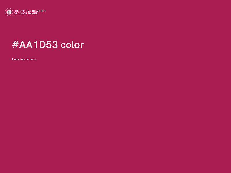 #AA1D53 color image