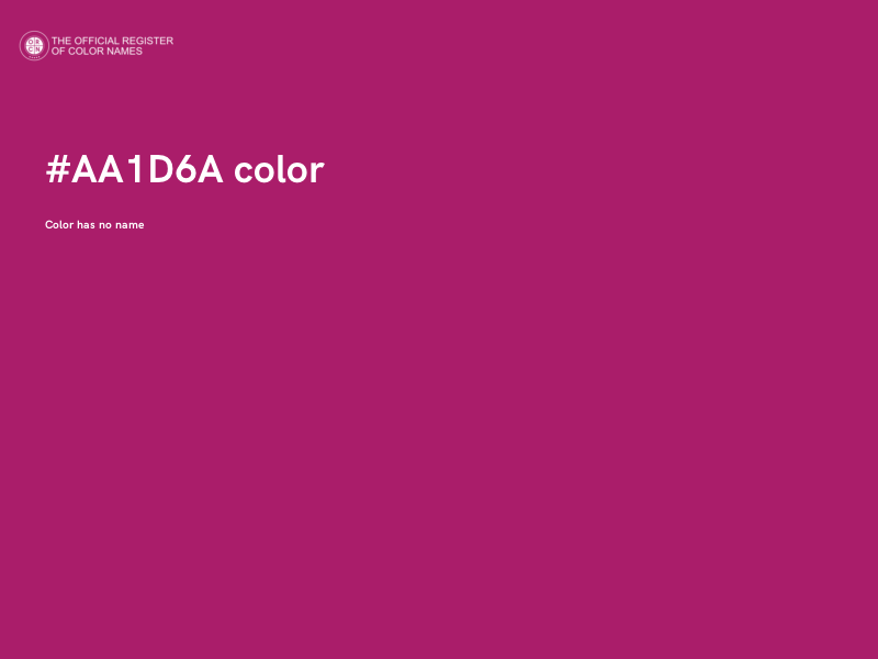 #AA1D6A color image