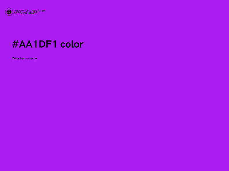 #AA1DF1 color image