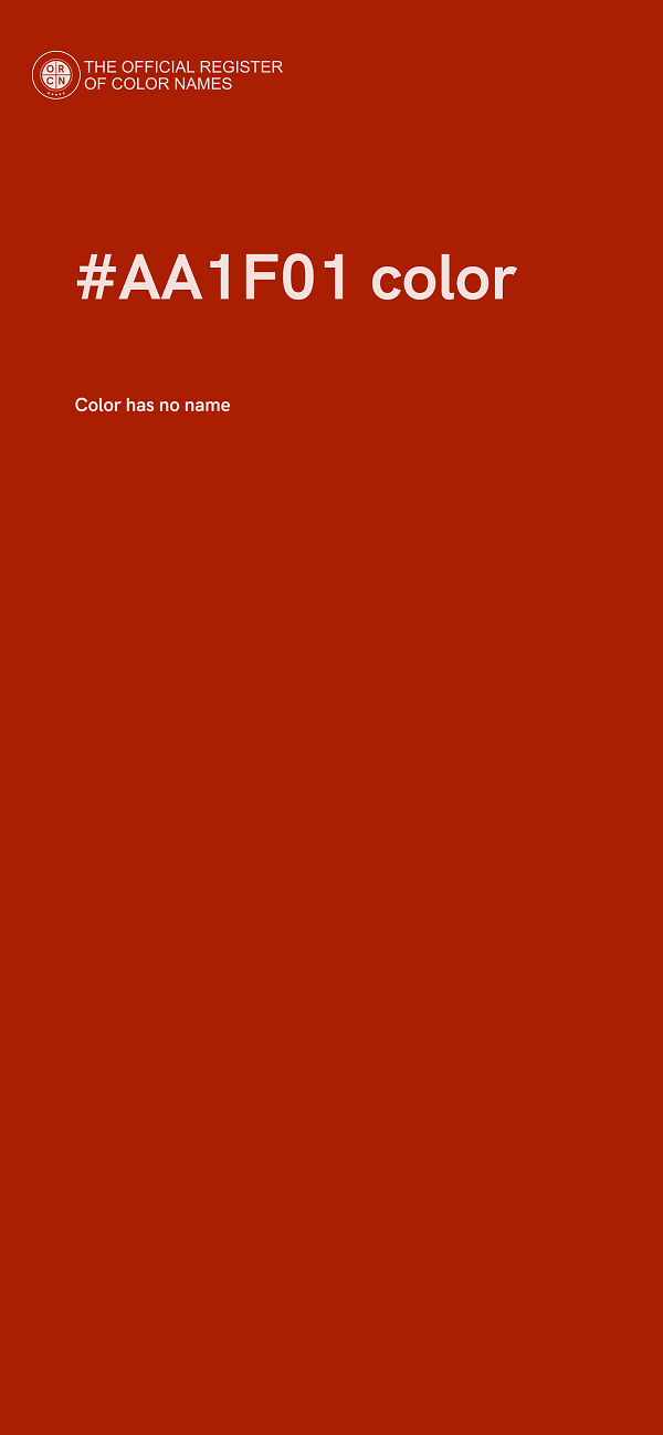 #AA1F01 color image