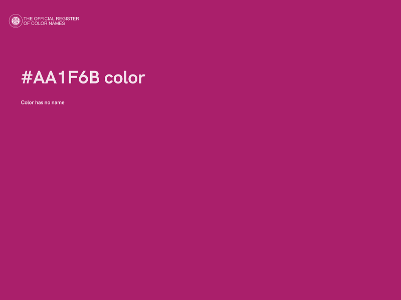 #AA1F6B color image
