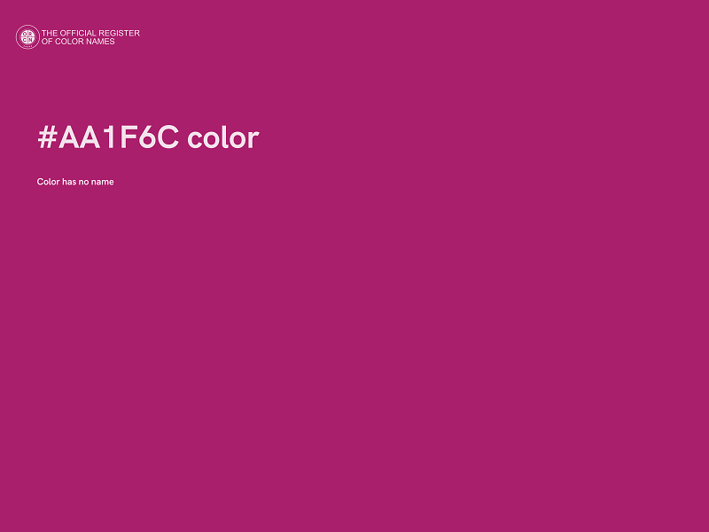 #AA1F6C color image