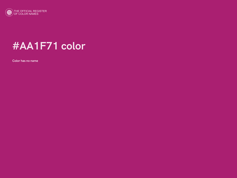 #AA1F71 color image