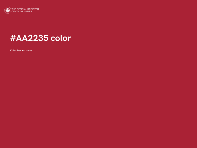 #AA2235 color image