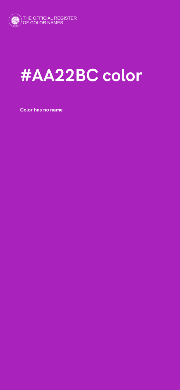 #AA22BC color image