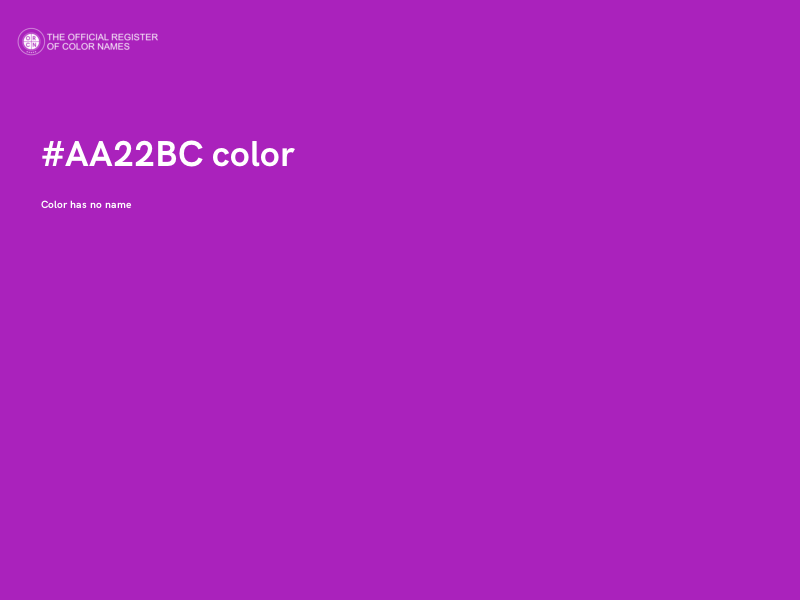 #AA22BC color image