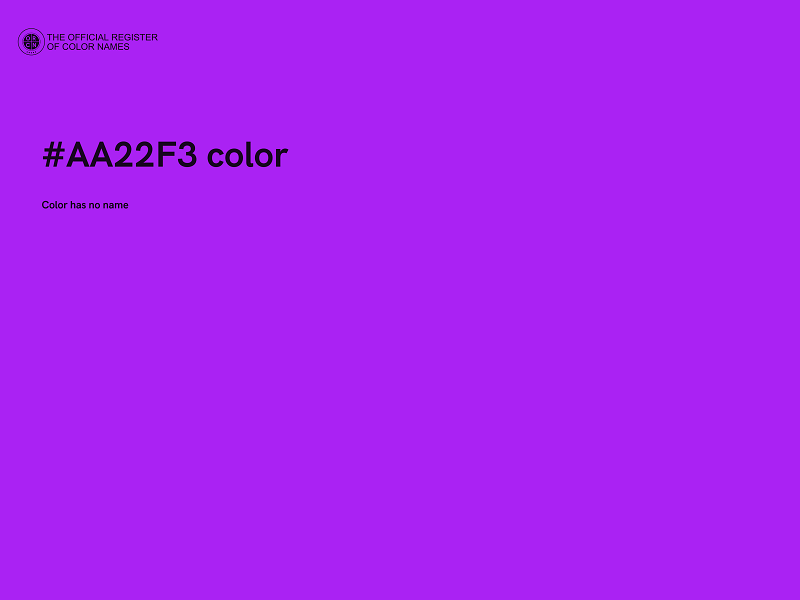 #AA22F3 color image