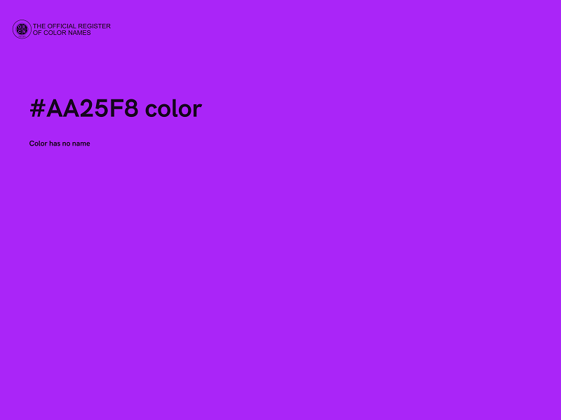 #AA25F8 color image