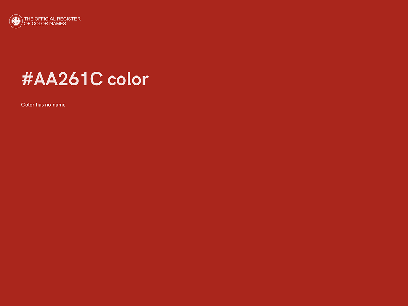 #AA261C color image