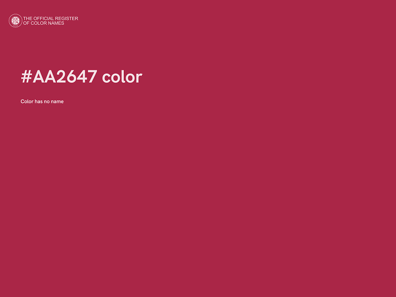 #AA2647 color image