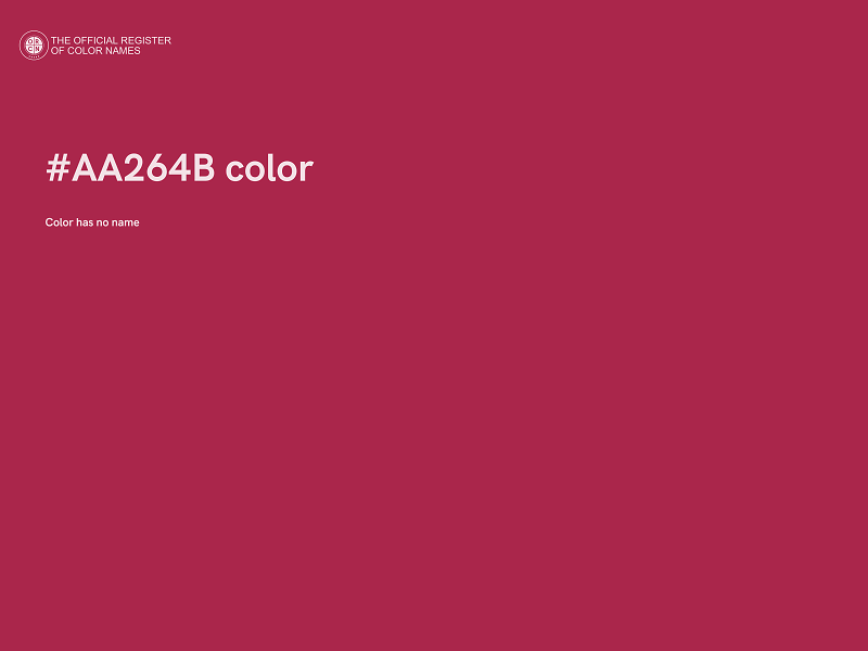 #AA264B color image