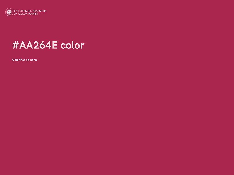 #AA264E color image