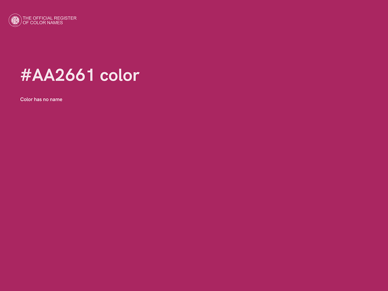 #AA2661 color image