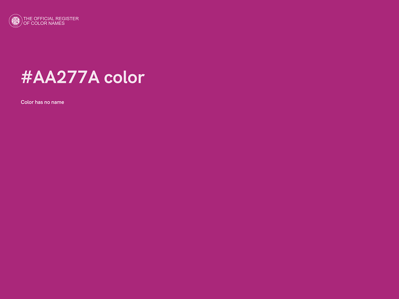 #AA277A color image