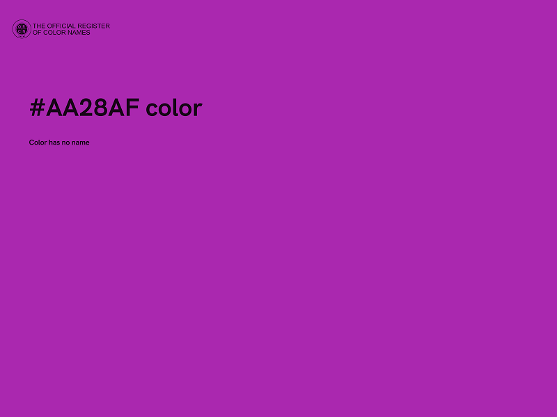 #AA28AF color image