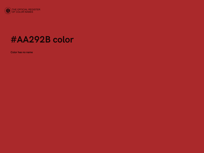 #AA292B color image