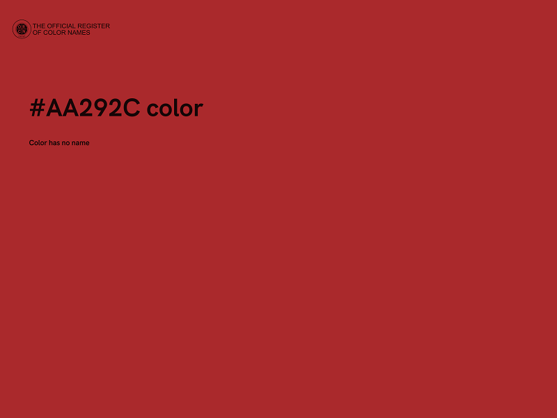 #AA292C color image
