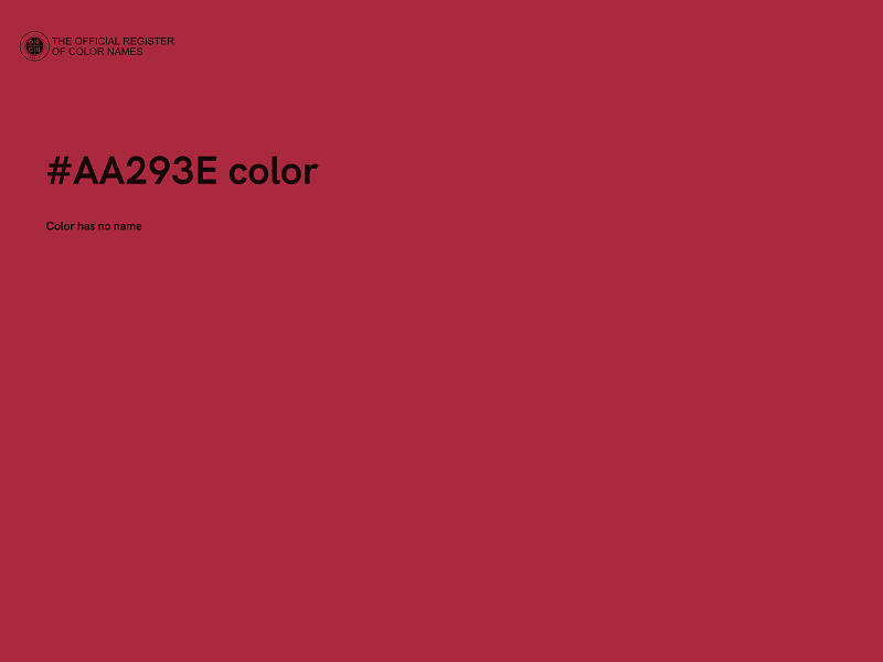 #AA293E color image