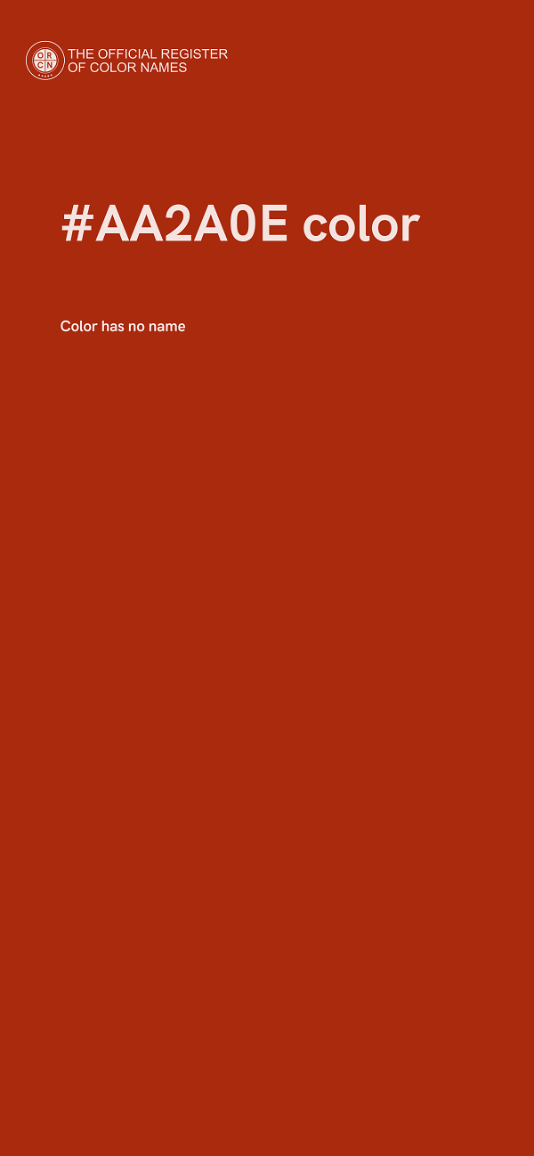 #AA2A0E color image
