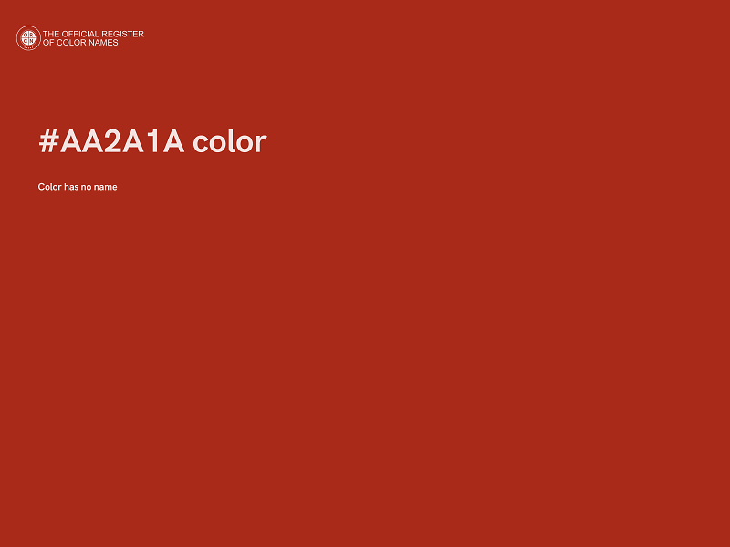 #AA2A1A color image