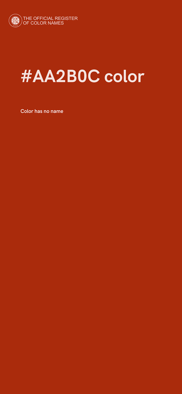 #AA2B0C color image