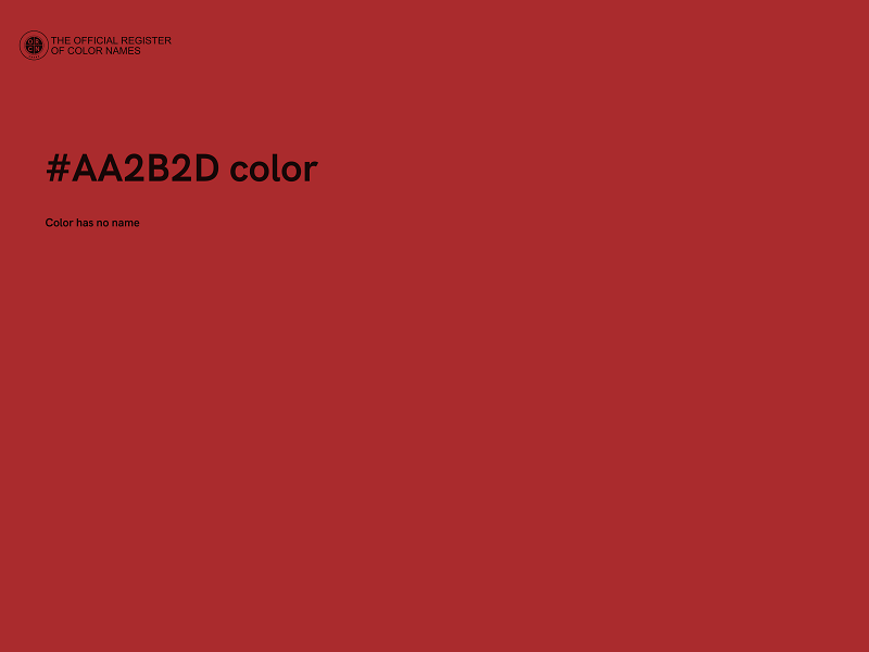 #AA2B2D color image