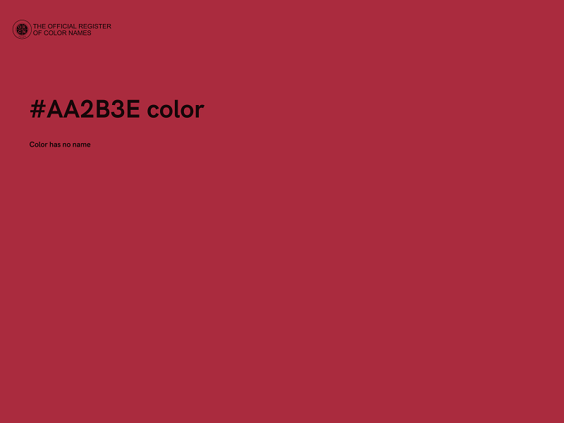 #AA2B3E color image