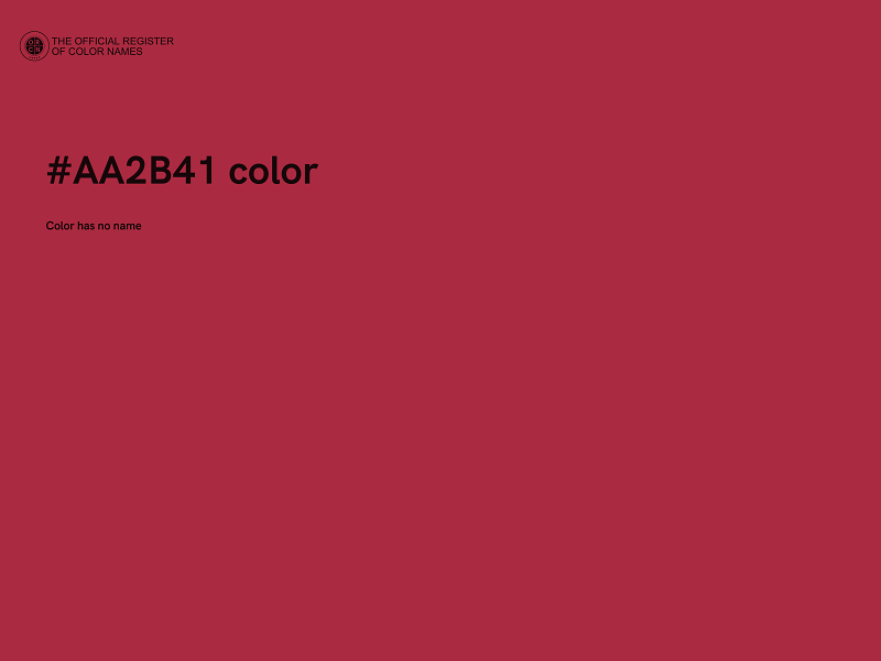 #AA2B41 color image