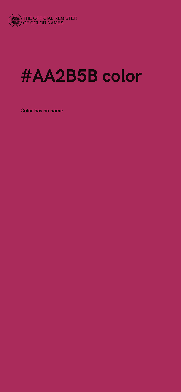 #AA2B5B color image