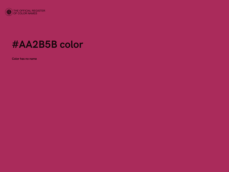 #AA2B5B color image