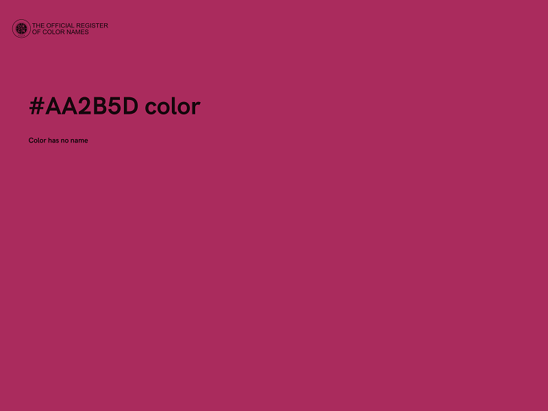 #AA2B5D color image