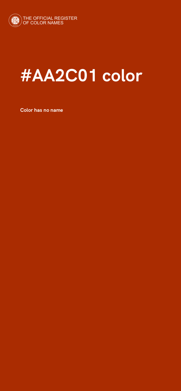 #AA2C01 color image