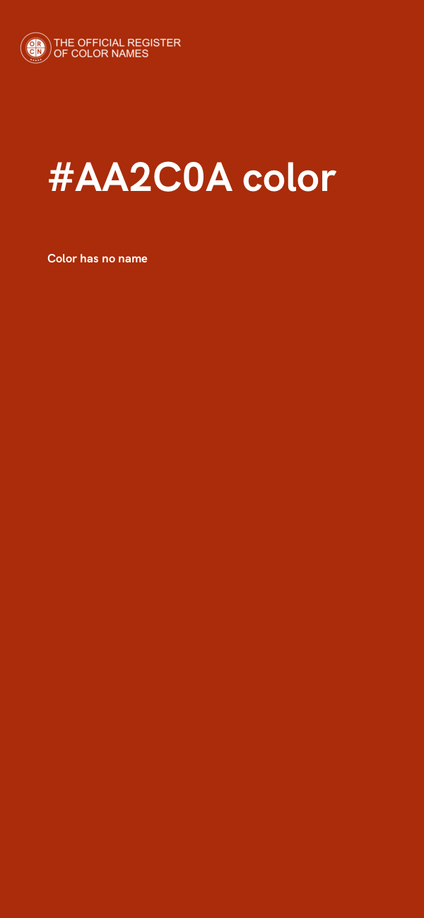 #AA2C0A color image