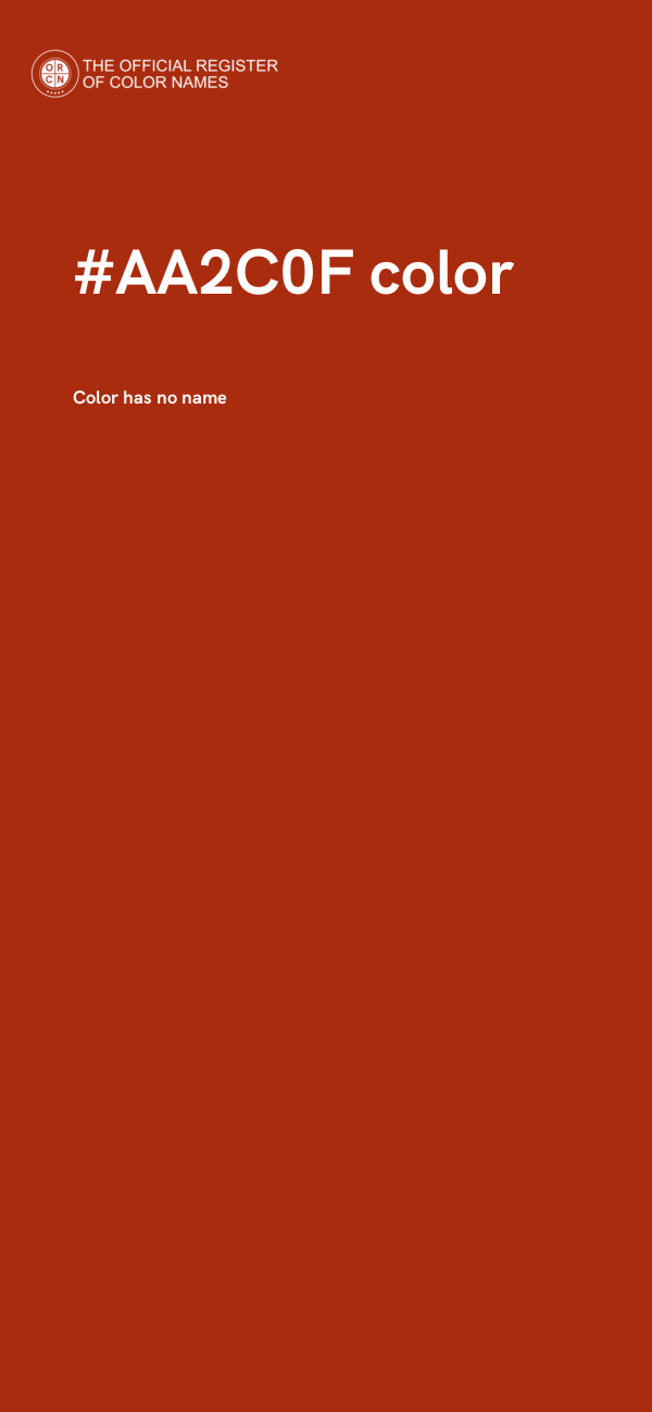 #AA2C0F color image
