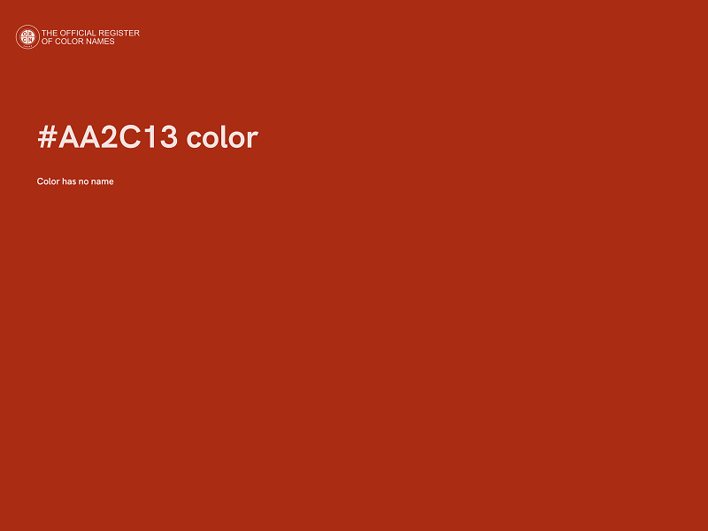 #AA2C13 color image