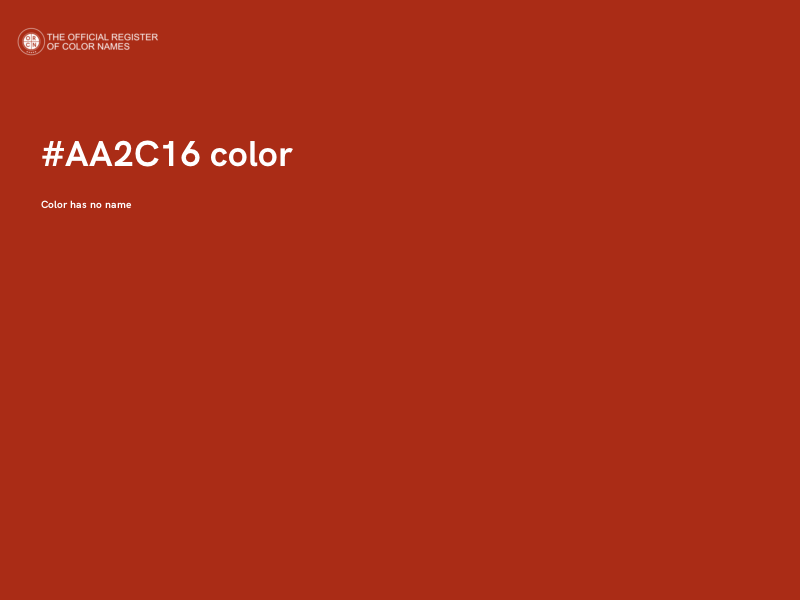 #AA2C16 color image