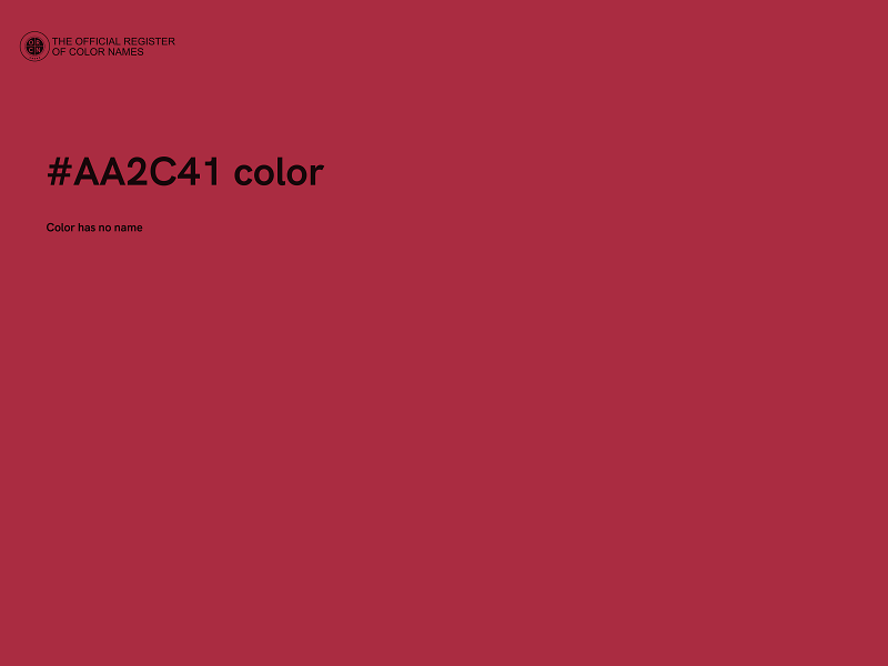 #AA2C41 color image