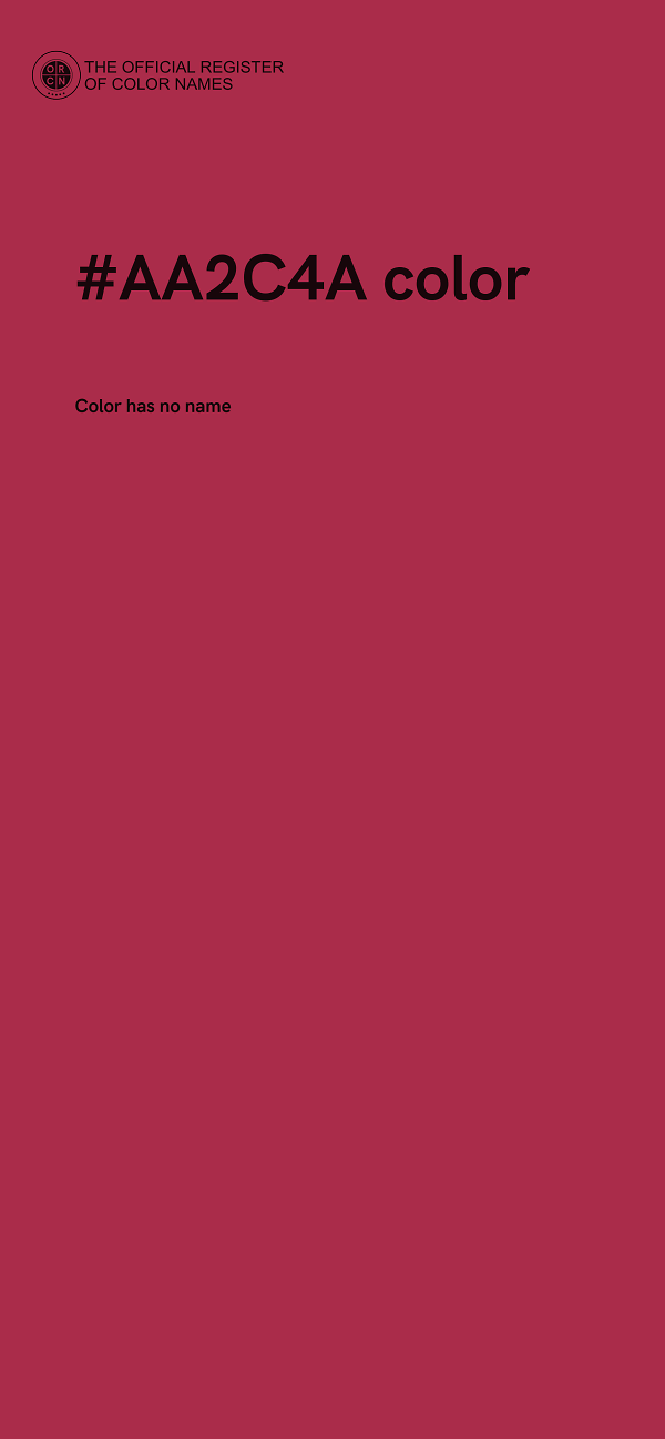 #AA2C4A color image